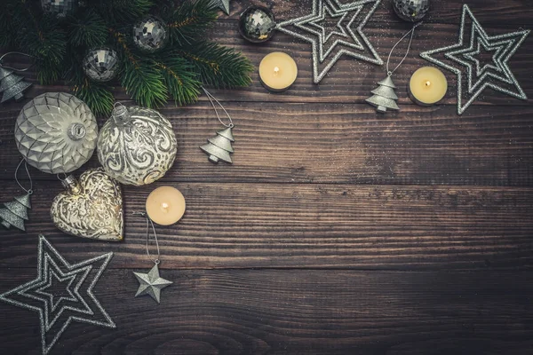 Karácsonyi dekoráció gyertyákkal — Stock Fotó