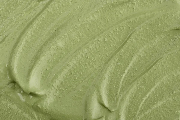 Texture Crema Maschera Argilla Verde Viso Corpo Primo Piano Può — Foto Stock