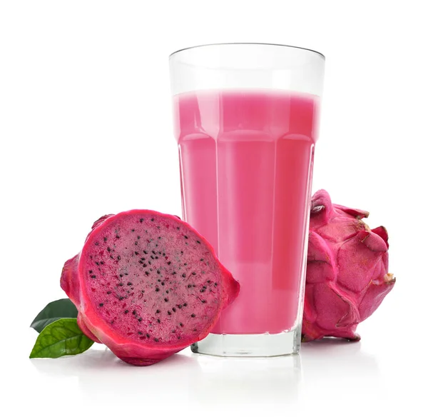 Drachenfrucht-Smoothie im Glas — Stockfoto