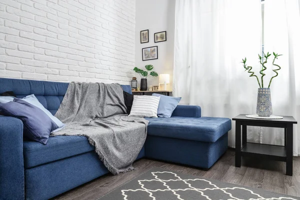 Bright living room in scandinavian style — Stock Photo, Image