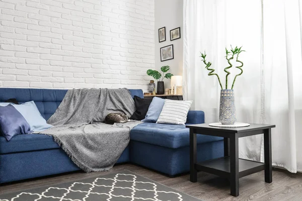 Bright living room in scandinavian style — Stock Photo, Image