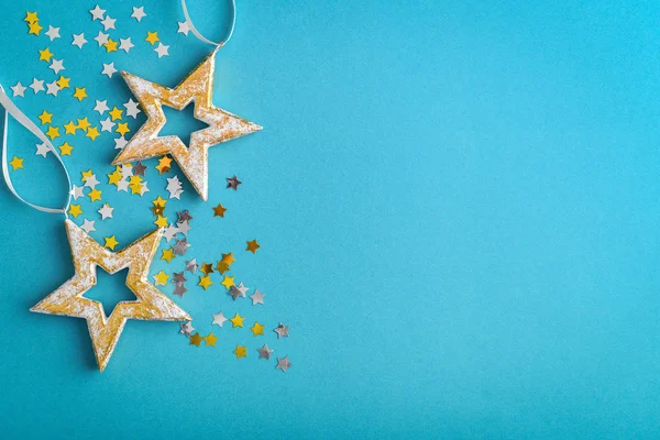 Yıldız şeklinde Noel süslemeleri — Stok fotoğraf