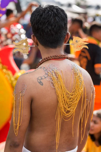 Georgetown, Penang, Malajsie - 9 února 2017: Hinduistické ctitel — Stock fotografie