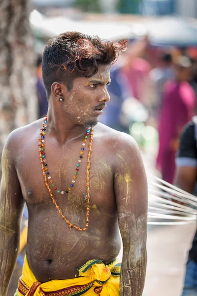 Georgetown, Penang, Malajsie - 9 února 2017: Hinduistické ctitel — Stock fotografie