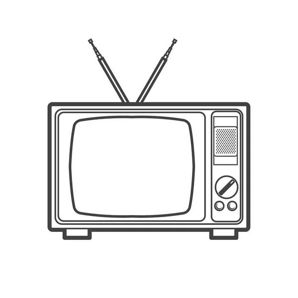 Vintage Television Vector Illustration — Stock Photo, Image