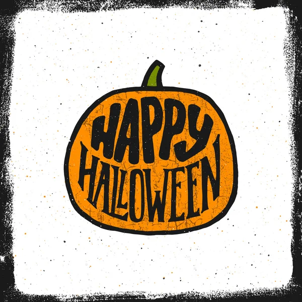 Feliz banner vintage Halloween com tipografia — Vetor de Stock