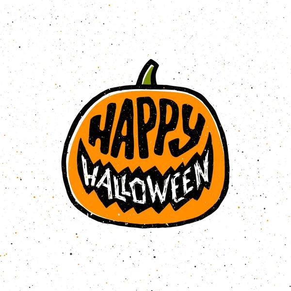 Feliz Halloween bandera vintage con tipografía — Vector de stock