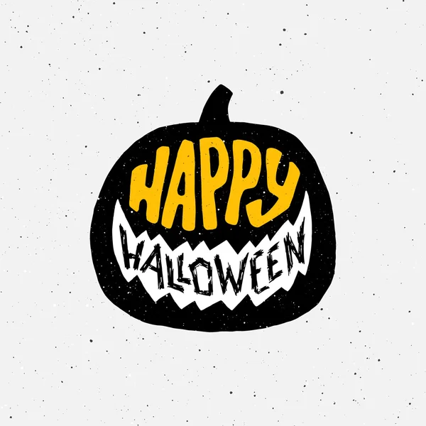 Bannière vintage Happy Halloween avec typographie — Image vectorielle