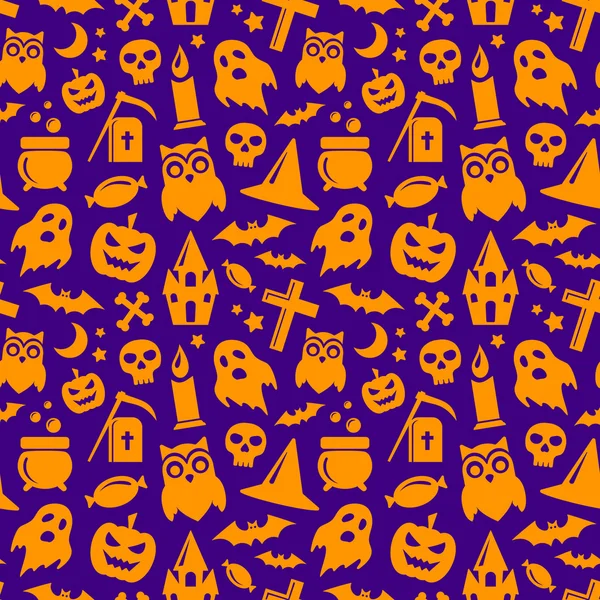 Halloween nahtloses Muster. Vektorhintergrund — Stockvektor