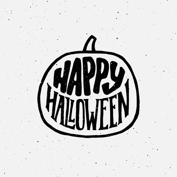 Happy Halloween vintage banner with typography — Stock Vector