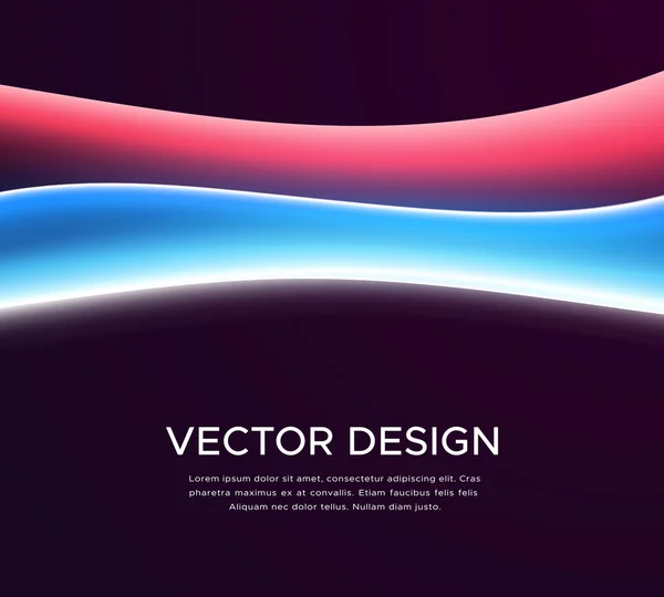 Fondo abstracto con ondas brillantes de colores — Vector de stock