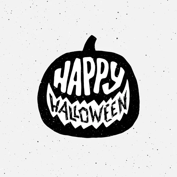 Feliz banner vintage Halloween com letras —  Vetores de Stock