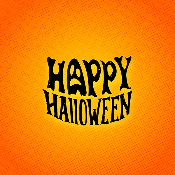 Tarjeta de Halloween con etiqueta de estilo de letras moderno — Vector de stock