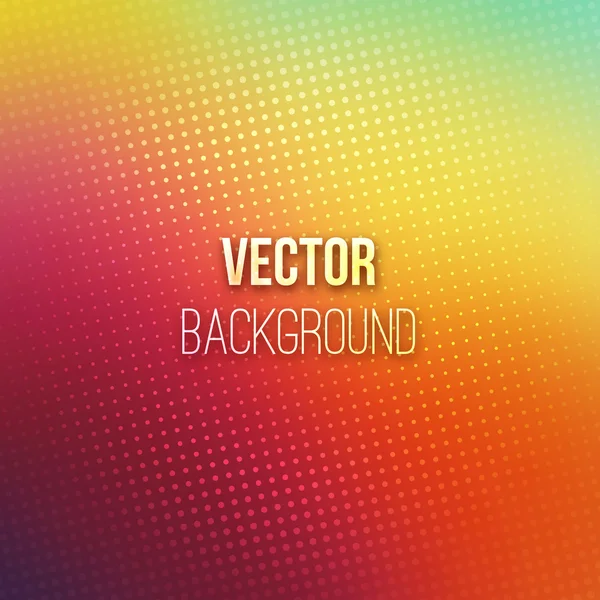 Colorful Blurred Background With Halftone Effect — Stock Vector