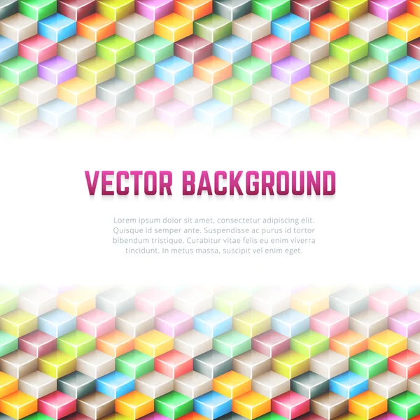 Abstract geometric vector background with 3D cubes — Stock Vector