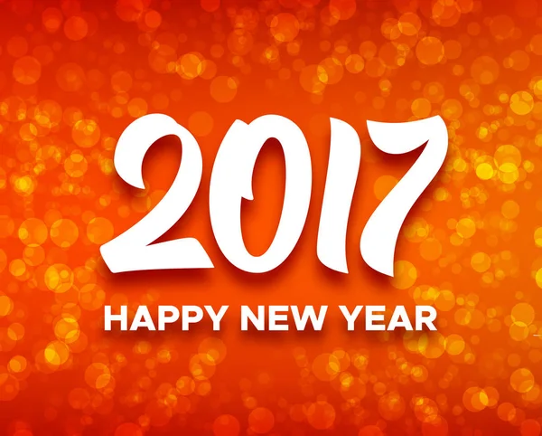 Mutlu yeni yıl 2017 tebrik kartı tasarımı — Stok Vektör