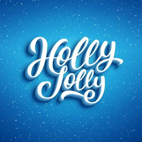 Holly Jolly Merry Christmas. Vectorillustratie — Stockvector