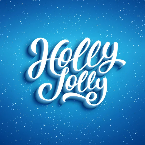 Holly Jolly Feliz Natal. Ilustração vetorial — Vetor de Stock