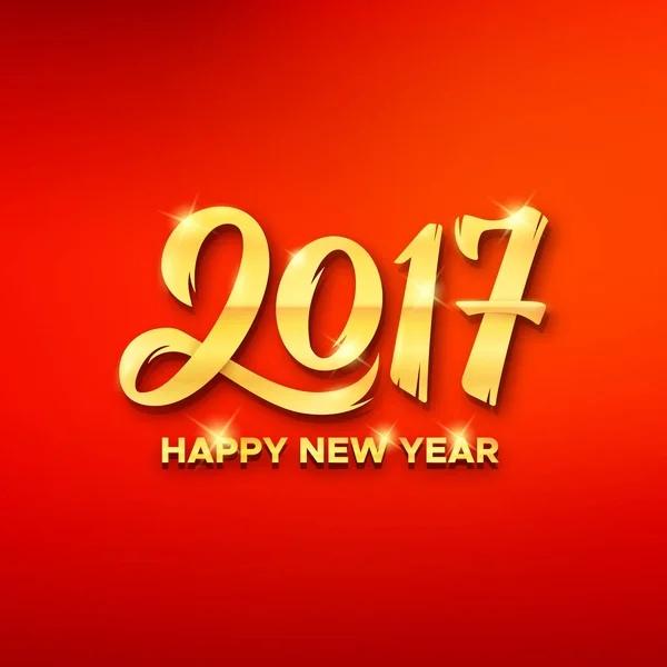 Šťastný nový rok 2017 blahopřání vektorová design — Stockový vektor
