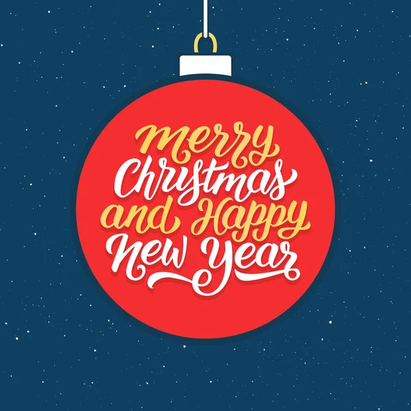 Veselé Vánoce a šťastný Nový rok přání — Stockový vektor