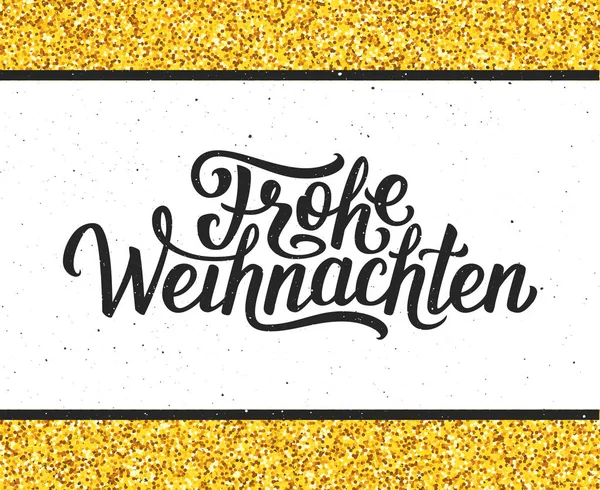 Frohe Weihnachten lettering. Merry Christmas card — Διανυσματικό Αρχείο