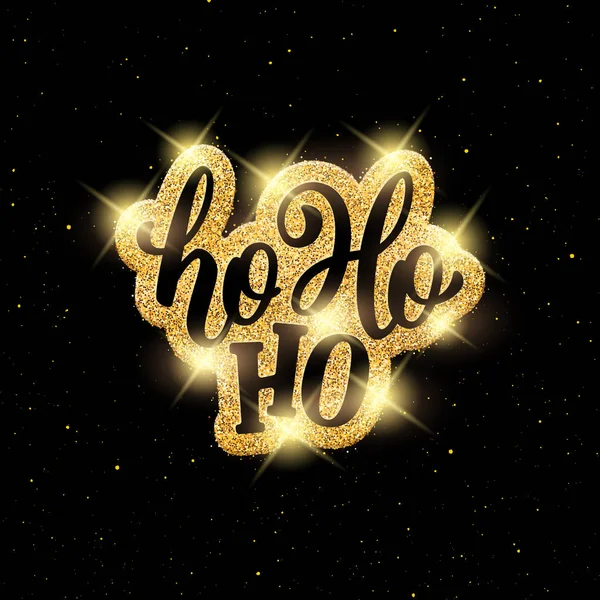 Ho-Ho-Ho Christmas vector greeting card design — Stock Vector