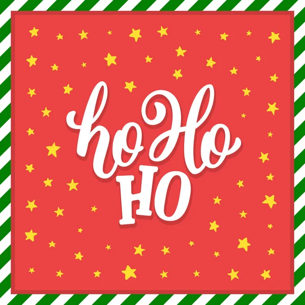 Ho-Ho-Ho Christmas vector greeting card — Stock Vector