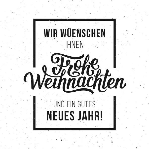 Frohe Weihnachten vector typographic card — Stock Vector