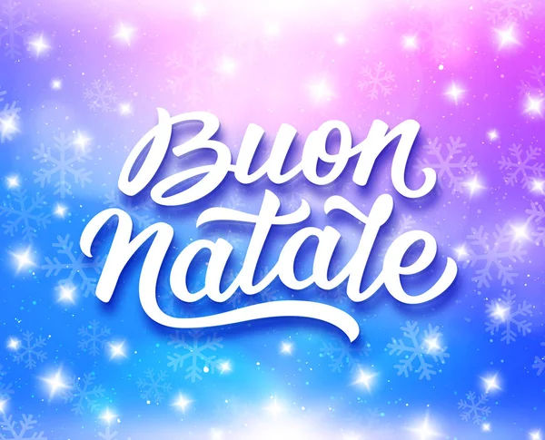 Merry Christmas typografii w języku włoskim — Wektor stockowy
