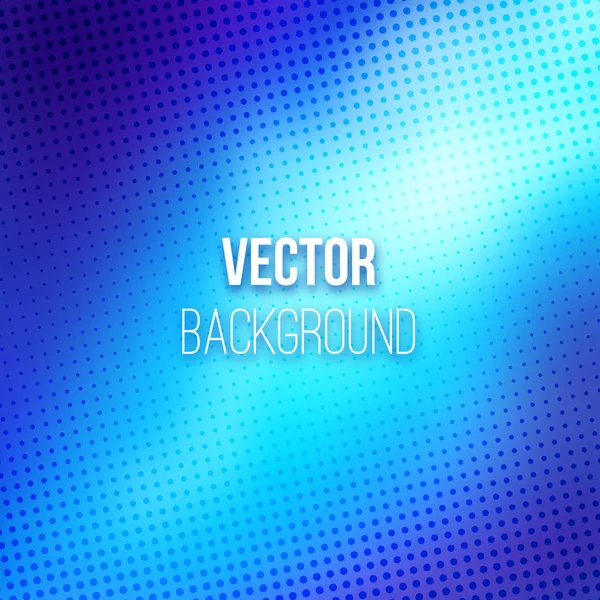 Blue Blurred Background With Halftone Effect — Stock Vector