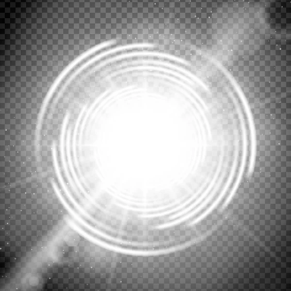Efeito de luz cósmica vetorial com trasparência — Vetor de Stock