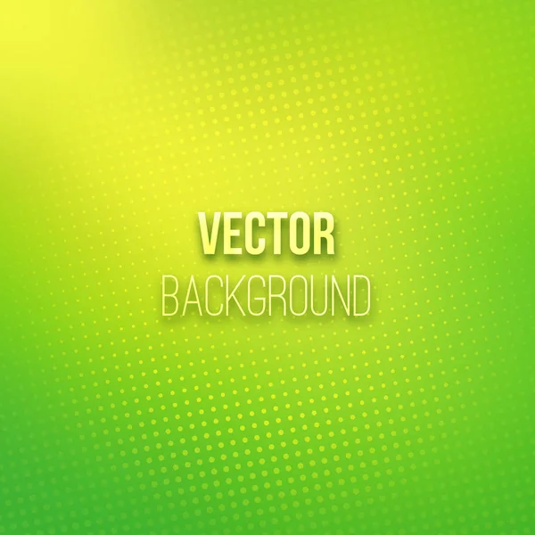Green Blurred Background With Halftone Effect — Stock Vector