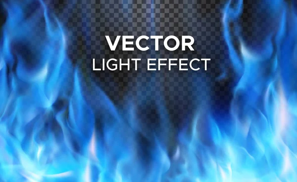 Flammes de feu vectorielles sur fond transparent — Image vectorielle