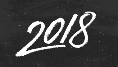 Mutlu yeni yıl 2018 vektör tebrik kartı