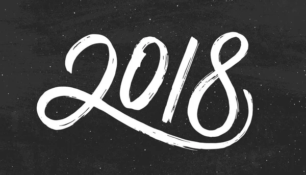 Feliz Año Nuevo 2018 vector tarjeta de felicitación — Vector de stock