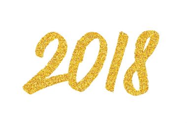 Hat sanatı ile yeni yıl 2018 tebrik kartı