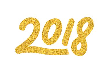 Hat sanatı ile yeni yıl 2018 tebrik kartı