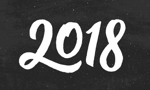 Feliz Año Nuevo 2018 vector tarjeta de felicitación — Vector de stock