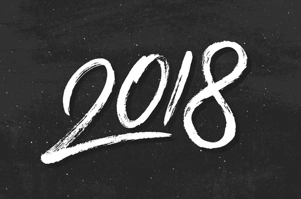 Bonne année 2018 carte de vœux vectorielle — Image vectorielle