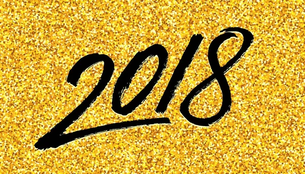 Hat sanatı ile yeni yıl 2018 tebrik kartı