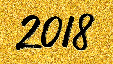 Hat sanatı ile yeni yıl 2018 tebrik kartı