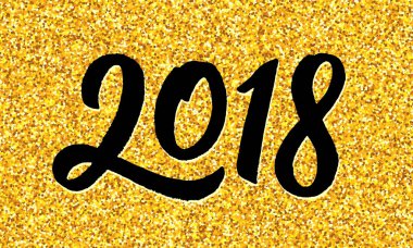 Hat sanatı ile yeni yıl 2018 tebrik kartı