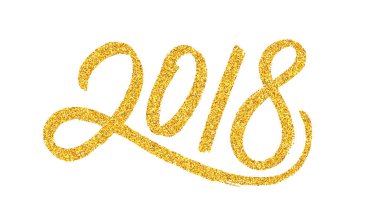 Hat sanatı ile yeni yıl 2018 tebrik kartı