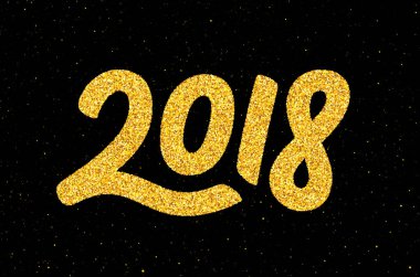 Hat sanatı ile yeni yıl 2018 tebrik kartı