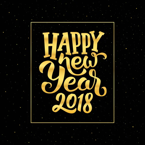 Feliz Año Nuevo 2018 vector tarjeta de felicitación de diseño — Vector de stock