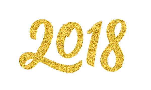 Carte de voeux Nouvel An 2018 avec calligraphie — Image vectorielle