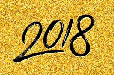 Hat sanatı ile yeni yıl 2018 tebrik kartı