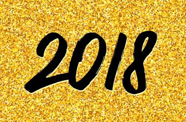 Hat sanatı ile yeni yıl 2018 tebrik kartı