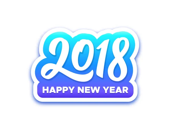 Szczęśliwego nowego roku 2018 papierową etykietę. Projekt wektor — Wektor stockowy