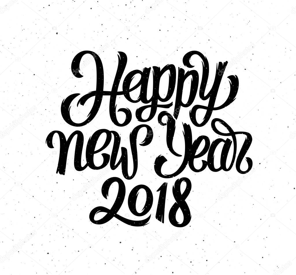 Happy New Year 2018 card. Season greetings